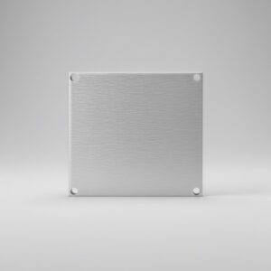 Achterplaat - Zilver (RVS-look), 20x20cm